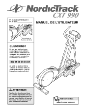 NordicTrack Cxt 990 Elliptical French Manual