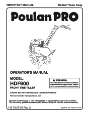 Poulan HDF900 Owner Manual