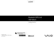 Sony VGP-BGU1 Operating Instructions