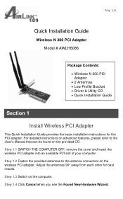 Airlink AWLH6086 Quick Install Guide