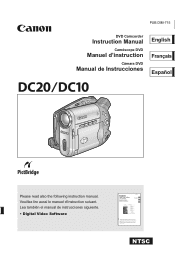 Canon 0744B001 DC20/DC10 Instruction Manual