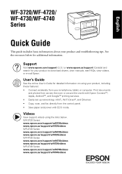 Epson WorkForce Pro WF-4720 Quick Guide and Warranty