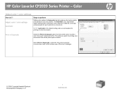 HP Color LaserJet CP2025 HP Color LaserJet CP2020 Series - Color