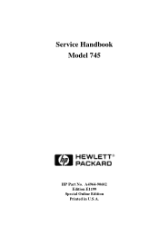 HP Model 745 HP Model 745 Service Handbook