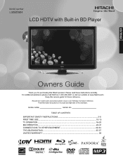 Hitachi L32BD304 Owners Guide