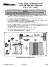 LiftMaster RSW12UL Instructions