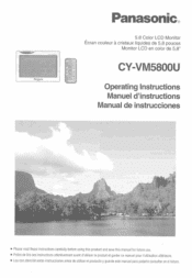 Panasonic CYVM5800U CYVM5800U User Guide