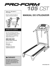 ProForm 105 Cst Treadmill Portuguese Manual