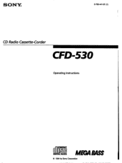 Sony CFD-530 Operating Instructions