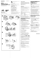 Sony WM-FS555J Primary User Manual
