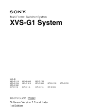 Sony XVS-G1 Users Guide