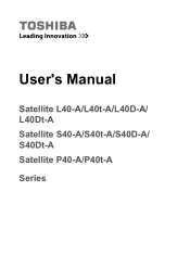 Toshiba Satellite L40-A PSKHAC-02200X Users Manual Canada; English