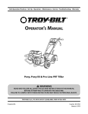 Troy-Bilt Pony CRT Operation Manual