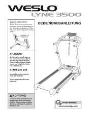 Weslo Lyne 3500 Treadmill German Manual