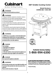 Cuisinart CGG-999 User Manual