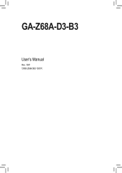 Gigabyte GA-Z68A-D3-B3 Manual