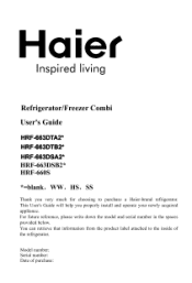 Haier HRF-663DTA2 User Manual