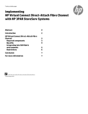 HP 3PAR StoreServ 7200 2-node Implementing HP Virtual Connect Direct-Attach Fibre Channel with HP 3PAR StoreServ Systems
