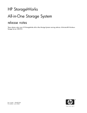 HP StorageWorks All-in-One SB600c HP StorageWorks All-in-One Storage System Release Notes (434690-006, June 2008)