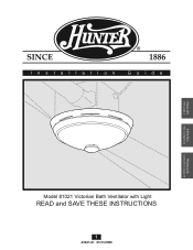 Hunter 81021 Owner's Manual