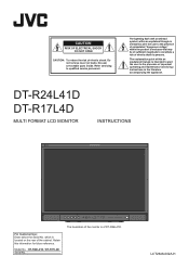 JVC DT-R24L41DU Instruction Manual