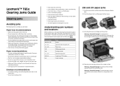 Lexmark T654DN Clearing Jams Guide