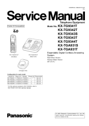 Panasonic KX-TG9341T Service Manual