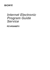 Sony PCV-RX490TV Internet Electronic Program Guide Service