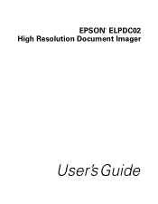 Epson ELPDC02 High Resolution Document Imager User Manual