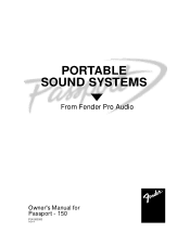 Fender Passport P150 Owners Manual