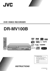 JVC DRMV100B Instructions