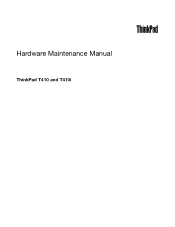 Lenovo ThinkPad T410 Hardware Maintenance Manual