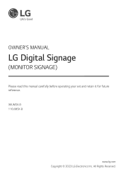 LG 110UM5K-B Owners Manual
