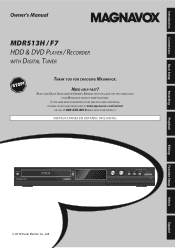 Magnavox MDR513H User manual,  English (US)
