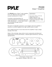Pyle PFA300 PFA300 Manual 1