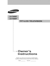 Samsung LN-T4669FX Owners Instructions