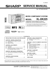 Sharp XL-DK255 Service Manual