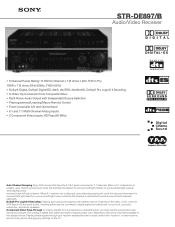 Sony STR-DE897/S Marketing Specifications