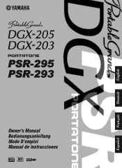 Yamaha 205 DGX203/205 and PSR293/295 Spanish Owners Manual