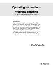 Asko W6324 User manual 80 888 22 Asko W6324 EN