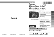 Canon A630 PowerShot A640/A630 Camera User Guide Basic
