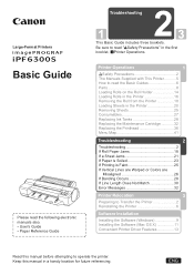 Canon imagePROGRAF iPF6300S iPF6300S Basic Guide No.2