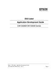 Epson ColorWorks CW-C6000A Application Development Guide - CW-C6000/CW-C6500 Series