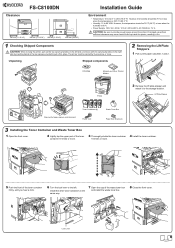 Kyocera C8100DN Installation Guide