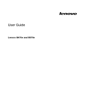 Lenovo B470e Laptop User Guide - Lenovo B470e, B570e