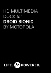 Motorola DROID BIONIC by HD Multimedia Dock Guide
