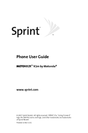Motorola MOTOKRZR K1m Sprint User Guide