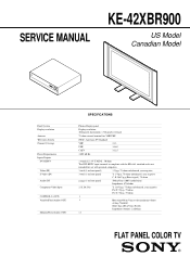 Sony KE-42XBR900 Service Manual