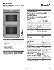 Thermador ME302WS Product Specification Sheet