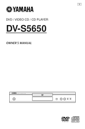 Yamaha DV S5650 Owners Manual